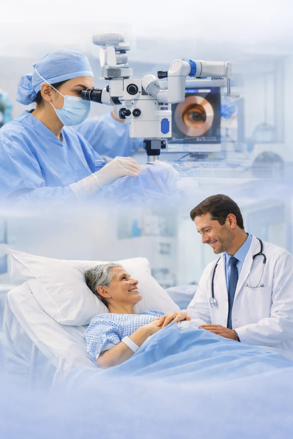 Modern hospital facility and medical team